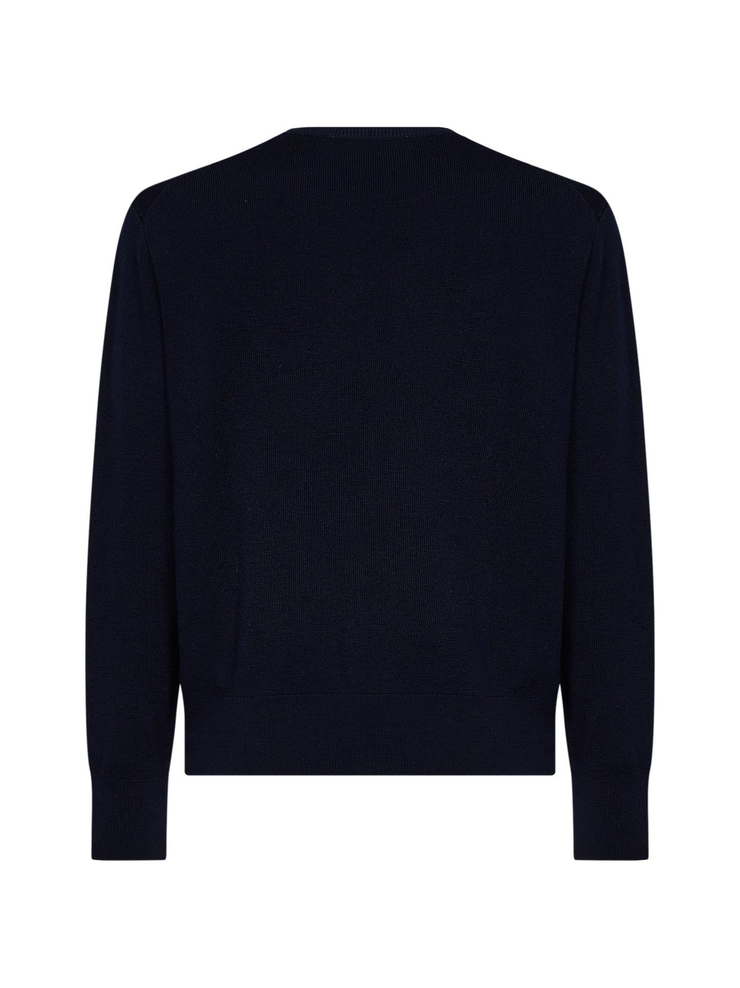 Navy blue merino wool Ami de Cœur crewneck sweater