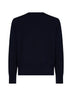 Navy blue merino wool Ami de Cœur crewneck sweater