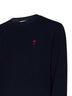 Navy blue merino wool Ami de Cœur crewneck sweater