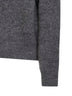Charcoal grey alpaca-blend knit embroidered polo shirt