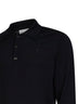 Black extra-fine merino wool knit Ami de Cœur polo shirt