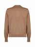 Polo Ami de Cœur in maglia di lana merino extrafine cammello