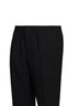 Pantaloni in serge di lana nero con vita elasticizzata