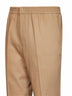 Beige wool serge trousers with elasticated waistband