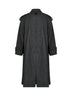 Trench doppiopetto in lana vergine grigio carbone