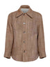 Marron herringbone wool overshirt