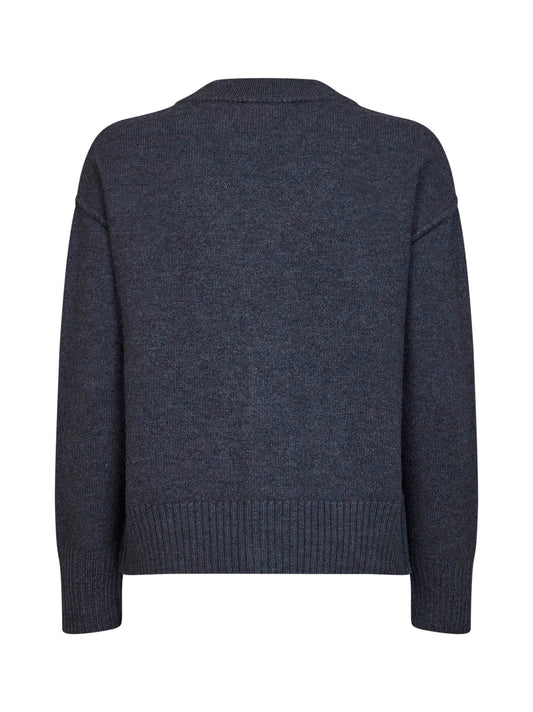 Grey felted merino wool Ami de Cœur cardigan