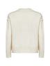 Ecru felted merino wool Ami de Cœur cardigan