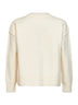 Cardigan Ami de Cœur in lana merino infeltrita ecrù
