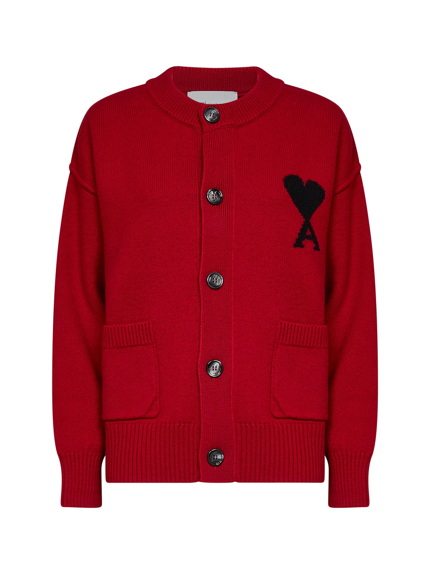 Cardigan Ami de Cœur in lana merino infeltrita rossa