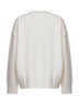 Maglione girocollo Ami de Cœur in lana merino infeltrita ecrù