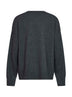 Grey felted merino wool Ami de Cœur crewneck sweater