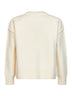 Maglione girocollo Ami de Cœur in lana merino infeltrita ecrù
