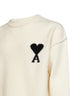 Maglione girocollo Ami de Cœur in lana merino infeltrita ecrù