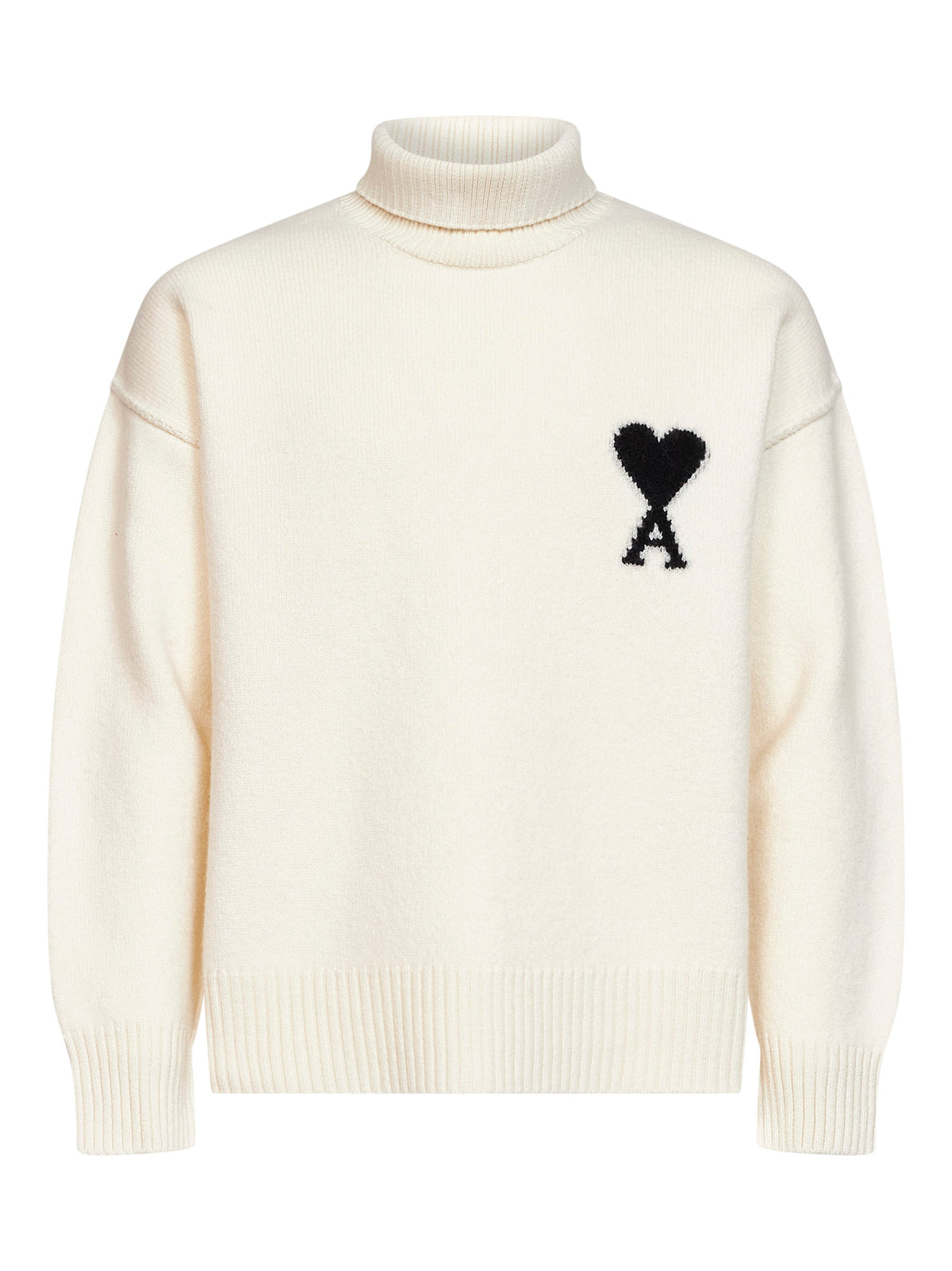 Maglione Ami de Cœur in lana merino infeltrita ecrù