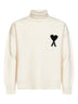 Maglione Ami de Cœur in lana merino infeltrita ecrù