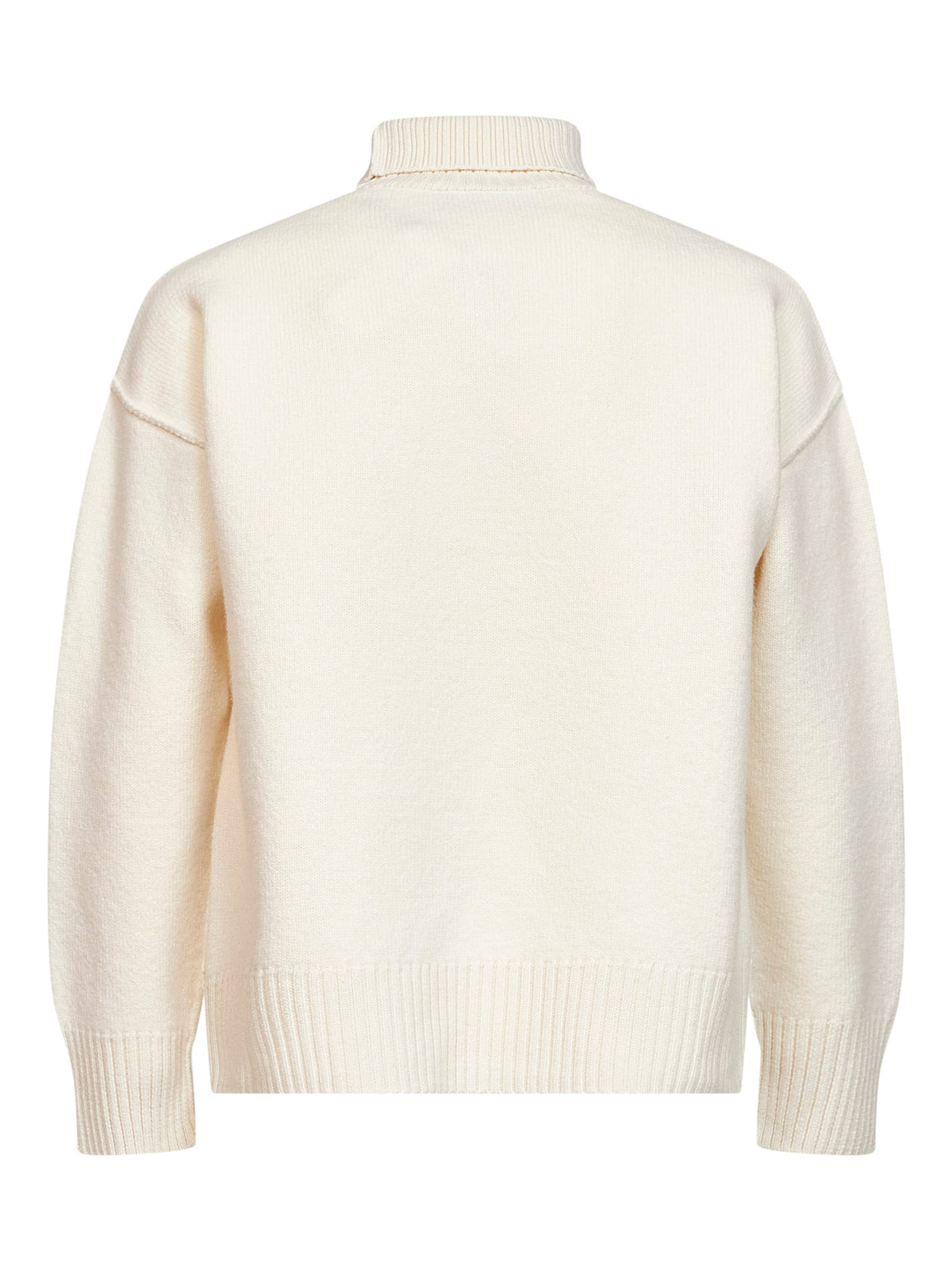 Maglione Ami de Cœur in lana merino infeltrita ecrù