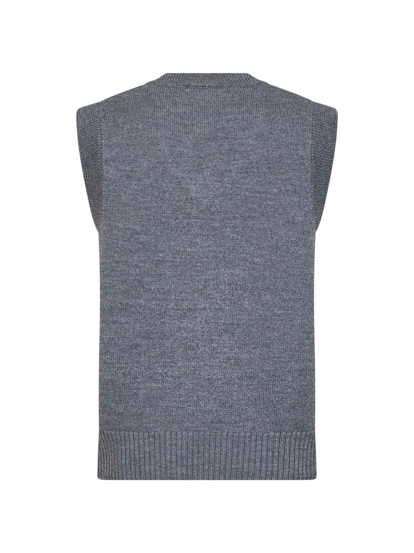 Gilet Ami de Cœur in lana merino infeltrita grigia