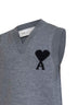 Gilet Ami de Cœur in lana merino infeltrita grigia