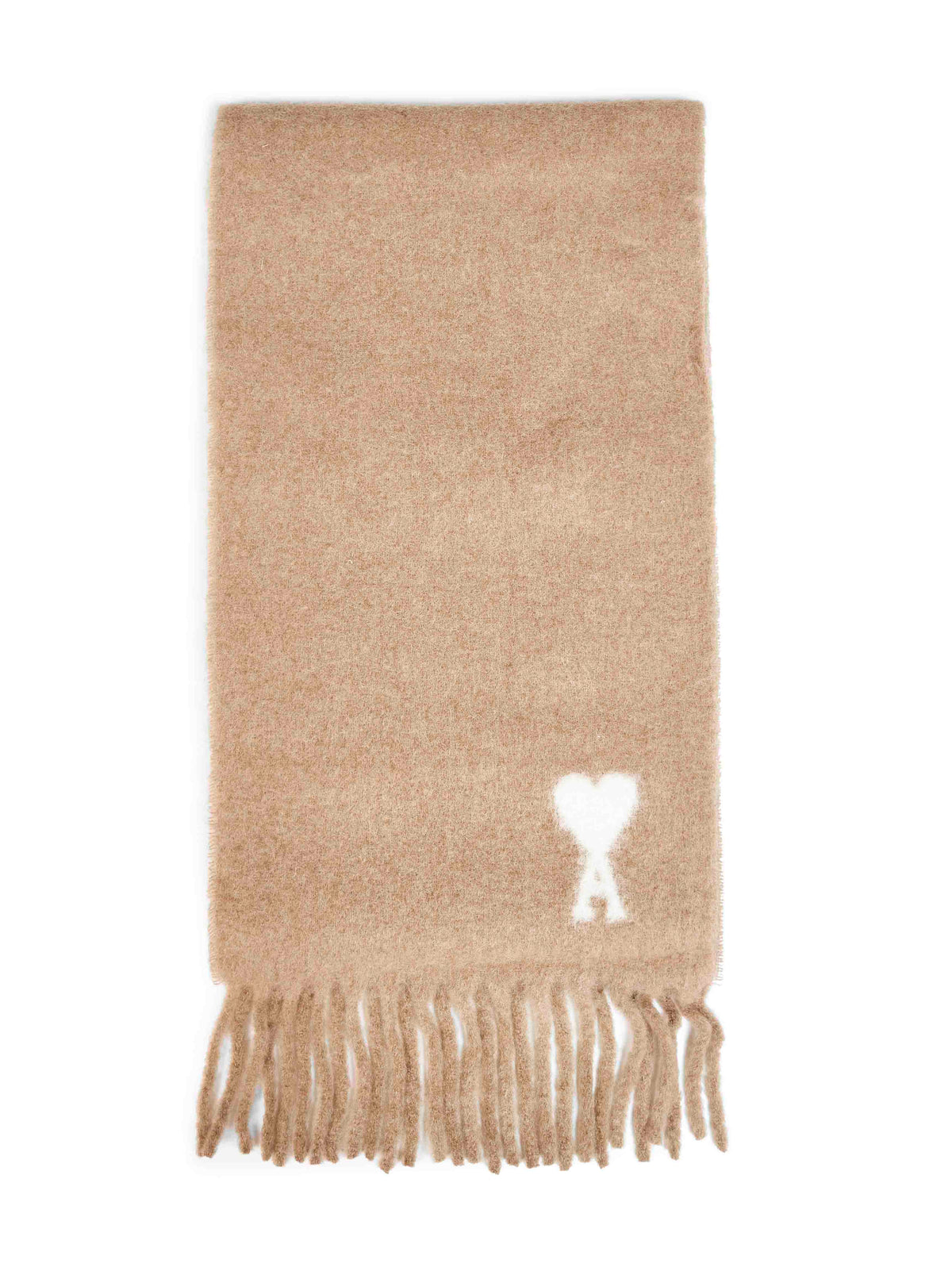 Beige alpaca and wool blend Ami de Cœur scarf
