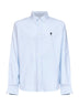 Camicia Ami de Coeur in cotone a righe blu cielo e bianco
