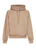 Beige loopback jersey Ami de Cœur embossed hoodie