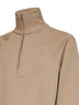 Felpa a mezza zip Ami de Cœur in cotone beige