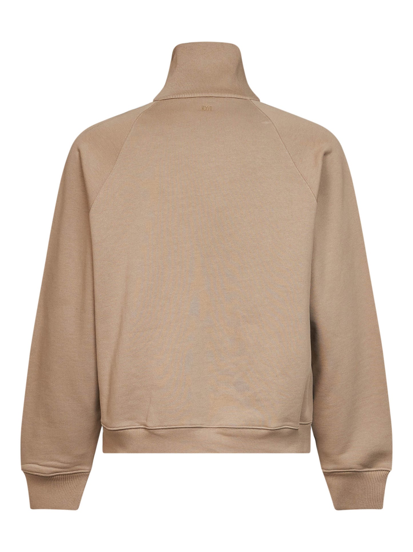 Felpa a mezza zip Ami de Cœur in cotone beige