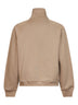 Felpa a mezza zip Ami de Cœur in cotone beige