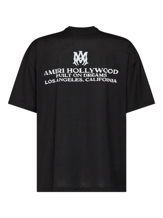 T-shirt oversize Built On Dreams in jersey di cotone nero