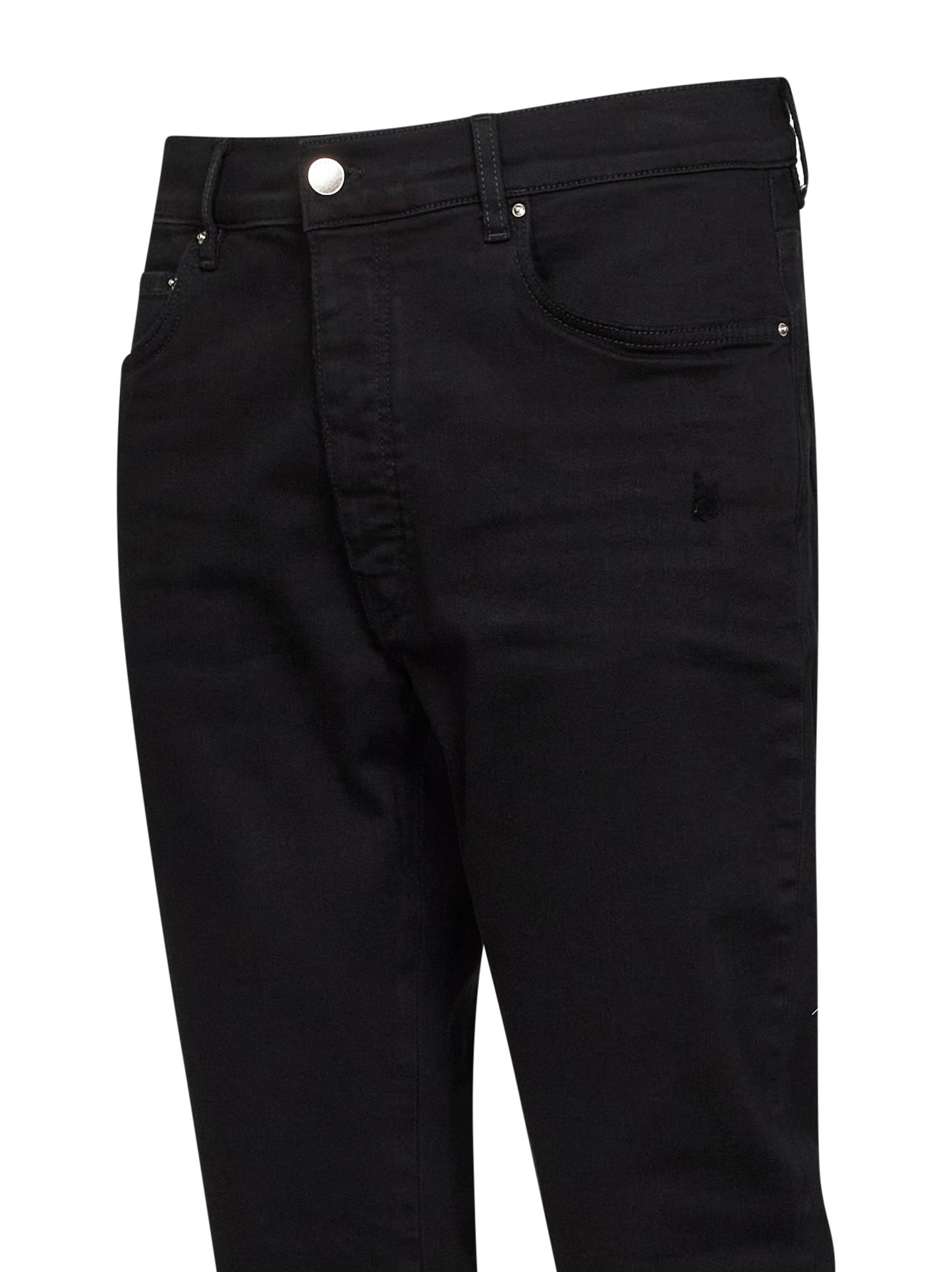 Jeans skinny-fit Stack in denim di cotone stretch nero