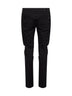 Jeans MX1 in denim di cotone stretch nero con toppe