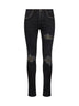 Jeans MX1 in denim di cotone stretch nero con borchie