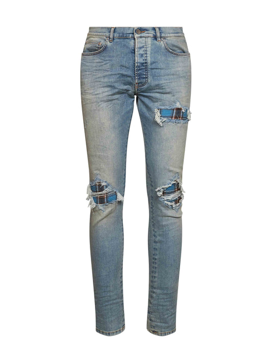 Medium indigo Flannel MX1 stretch cotton denim jeans