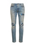 Jeans Flannel MX1 in denim di cotone stretch indaco medio