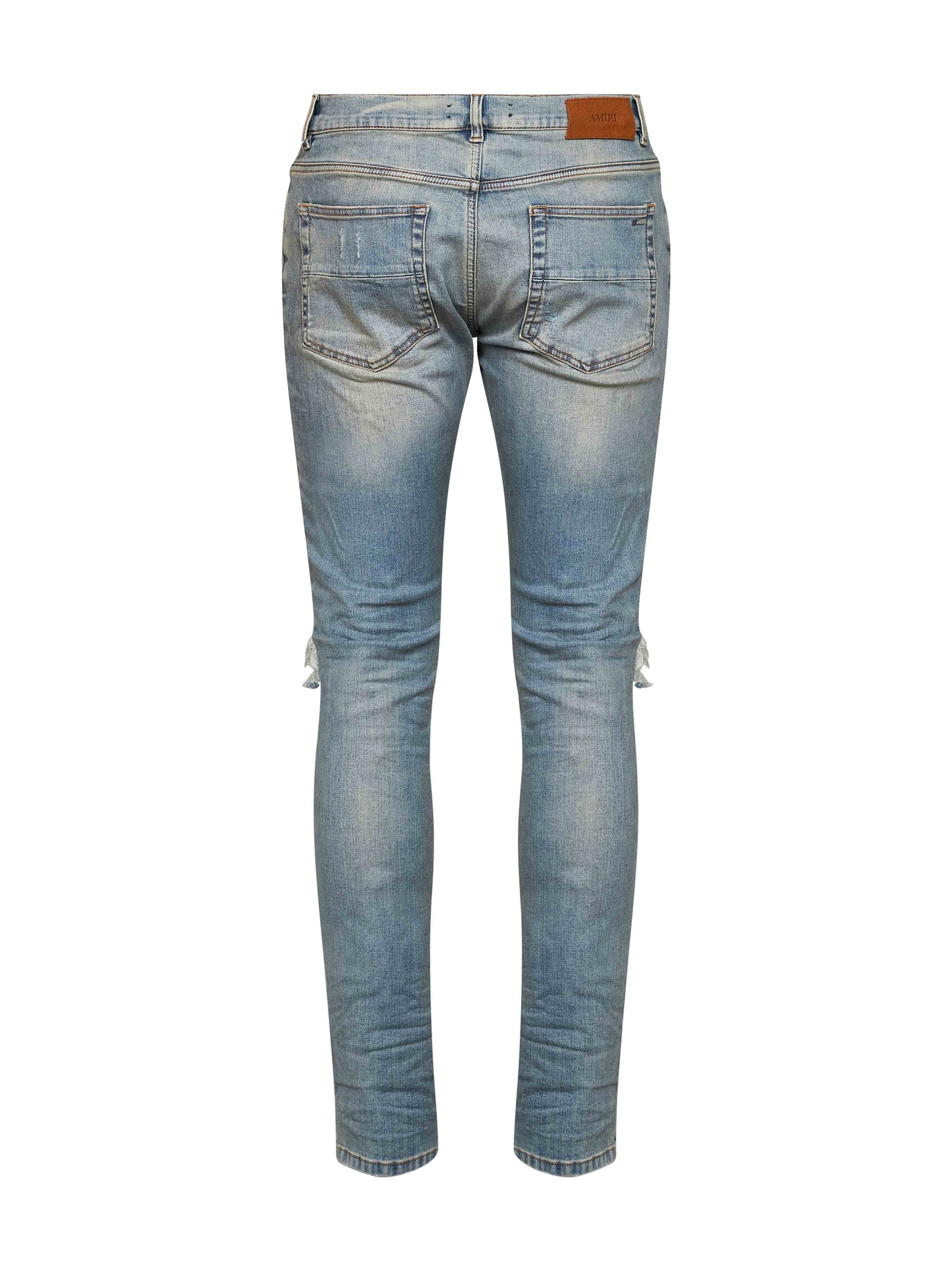 Jeans Flannel MX1 in denim di cotone stretch indaco medio