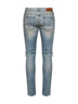 Jeans Flannel MX1 in denim di cotone stretch indaco medio