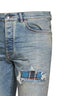 Jeans Flannel MX1 in denim di cotone stretch indaco medio