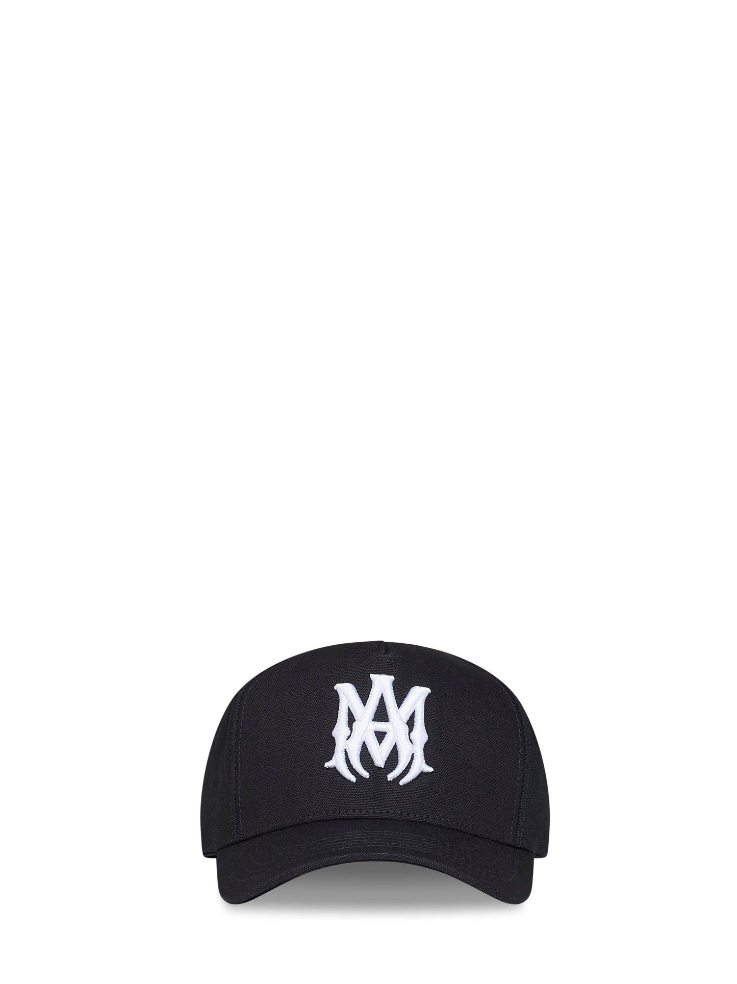 Black cotton full canvas MA baseball cap