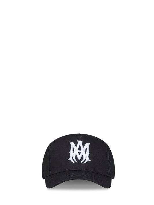 Berretto da baseball MA in tela di cotone nero