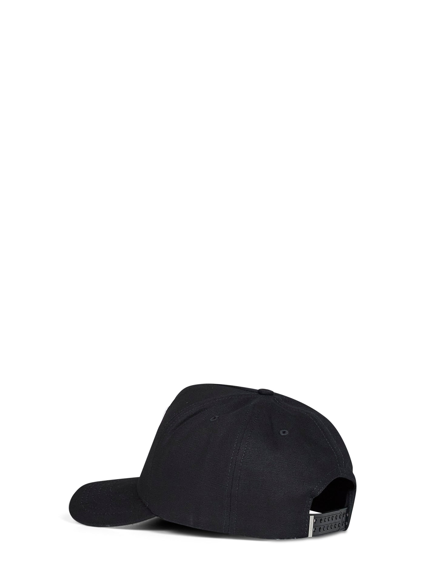 Black cotton full canvas MA baseball cap