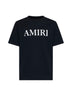 T-Shirt con Stampa Logo Lettering in Cotone Nero