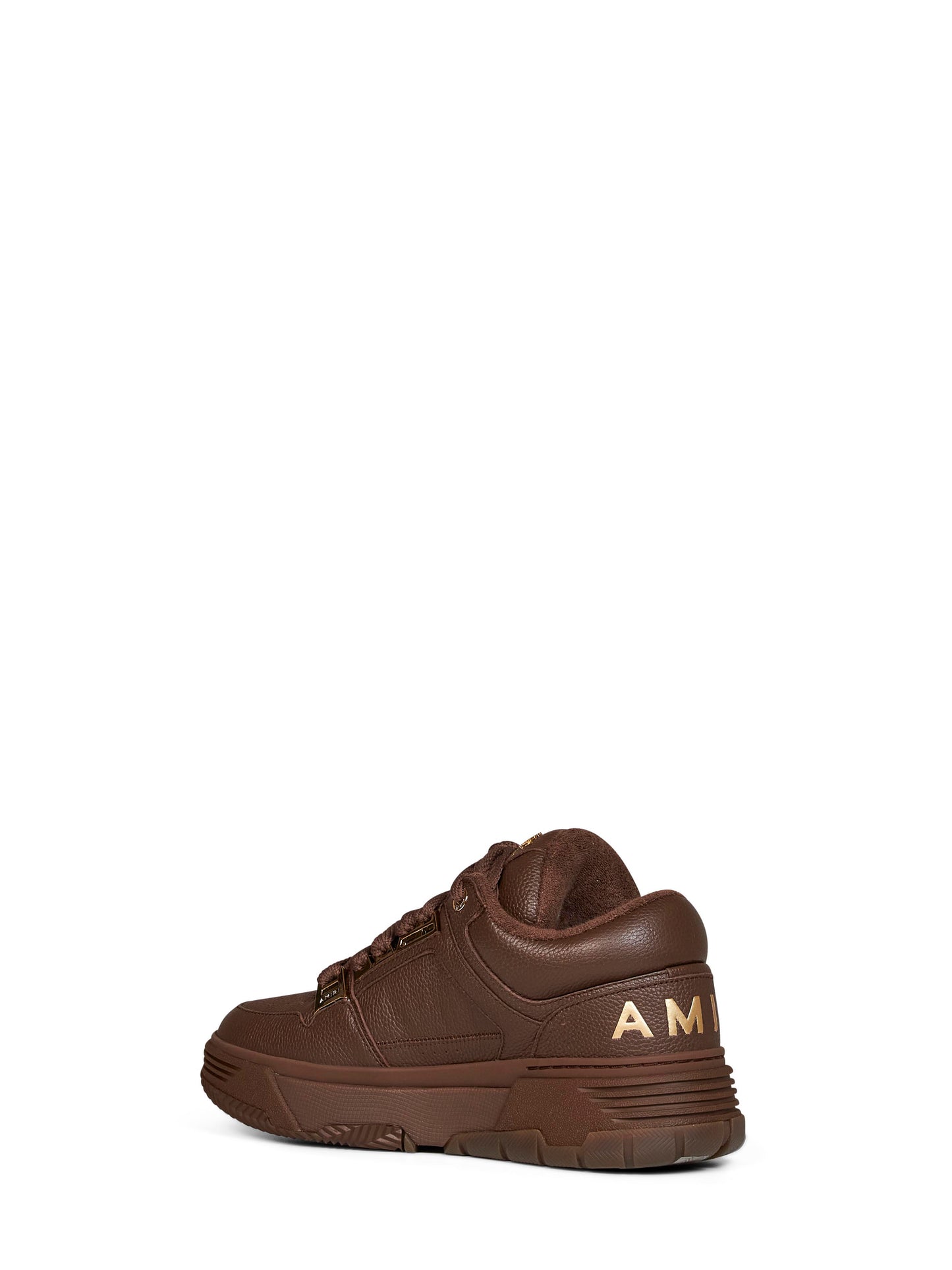 Brown leather Chrome MA-1 sneakers