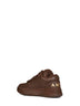 Brown leather Chrome MA-1 sneakers