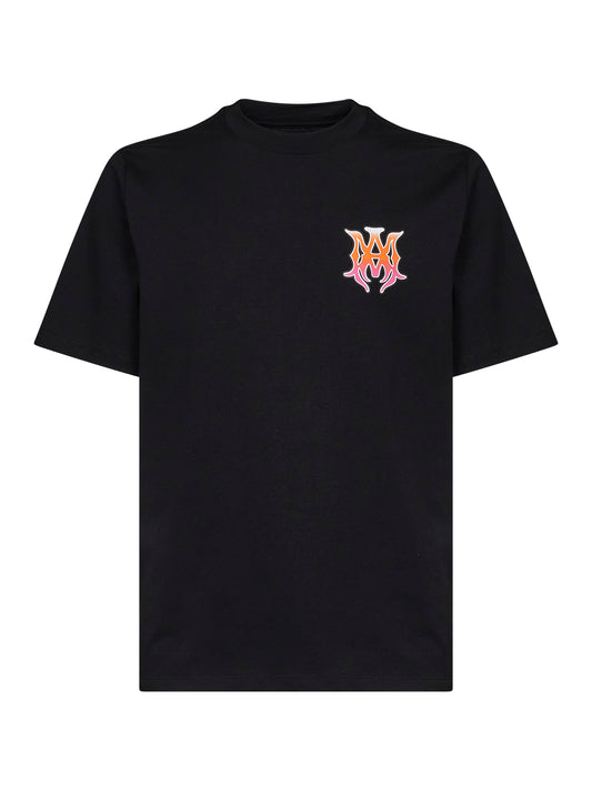 T-shirt MA in jersey di cotone nero