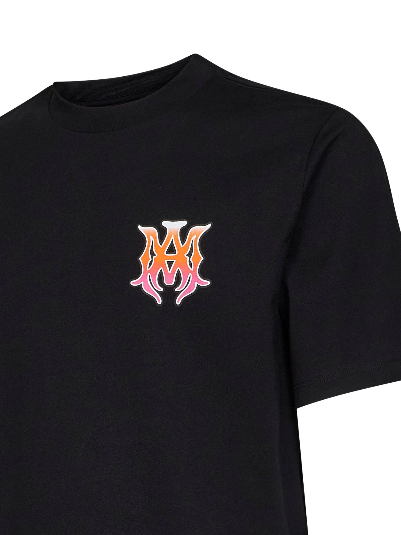 T-shirt MA in jersey di cotone nero