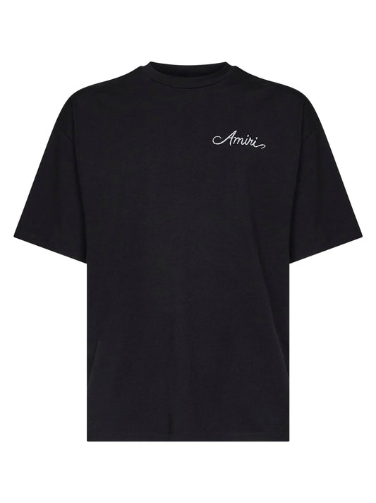 Black jersey MA Quad checkerboard T-shirt