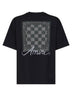 Black jersey MA Quad checkerboard T-shirt