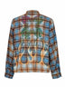 Blue bleached check flannel MA Quad shirt