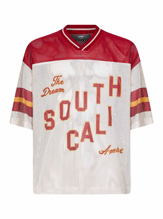 Ivory South Cali openwork leather jersey